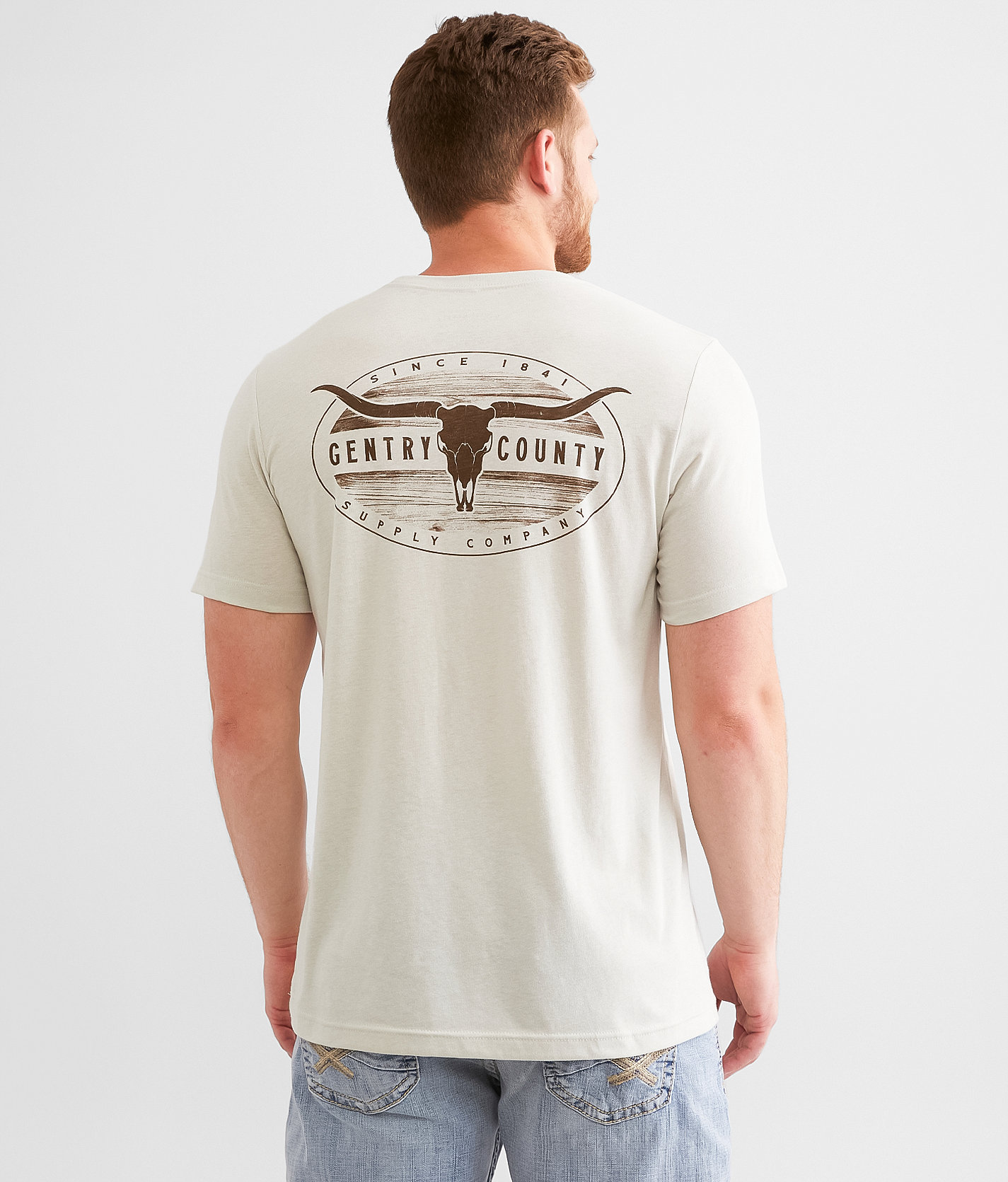 Gentry County Wooden T-Shirt - Men's T-Shirts in Heather Cement