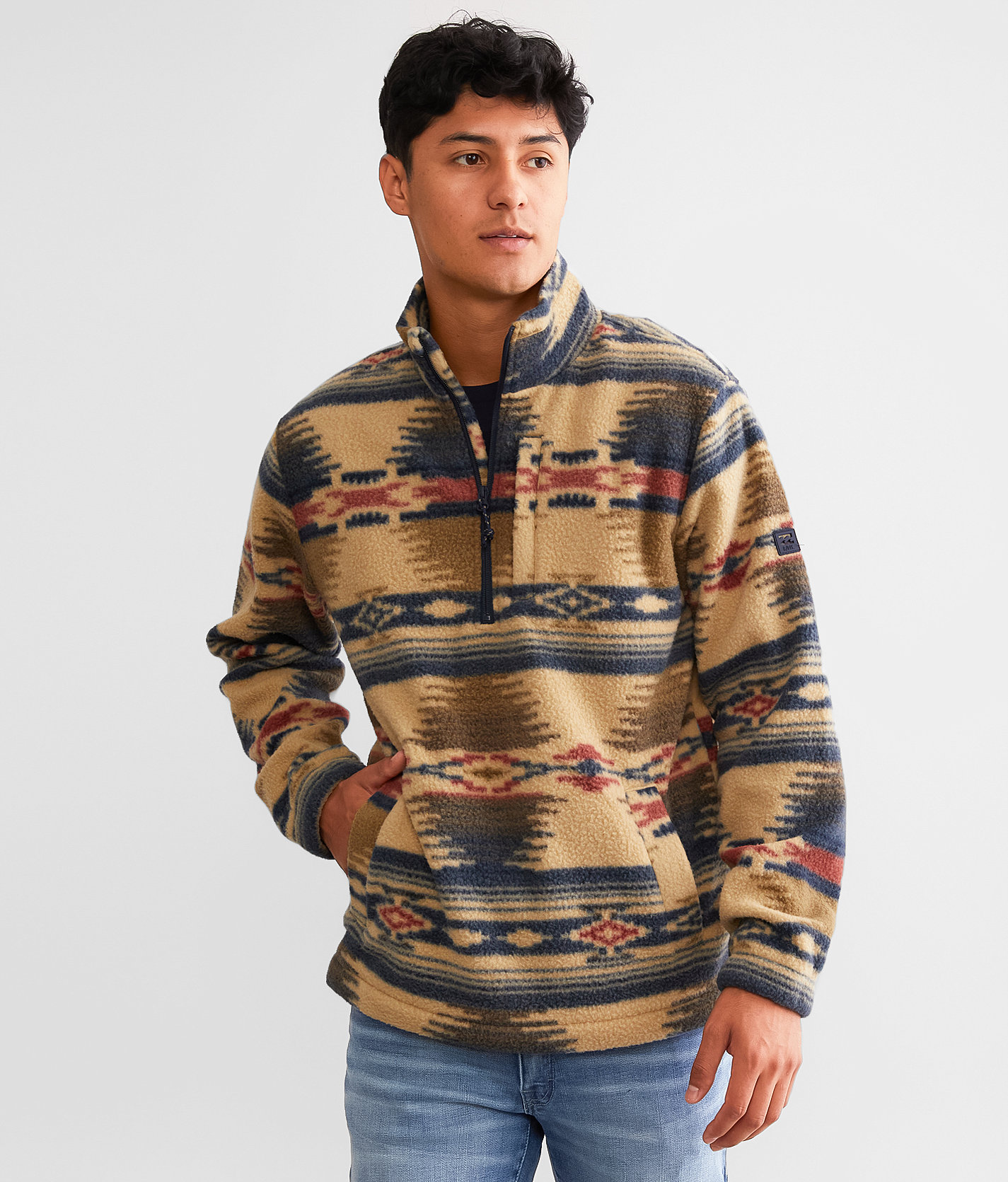 Billabong Boundary Fleece Pullover - Men's Sweatshirts in Desert