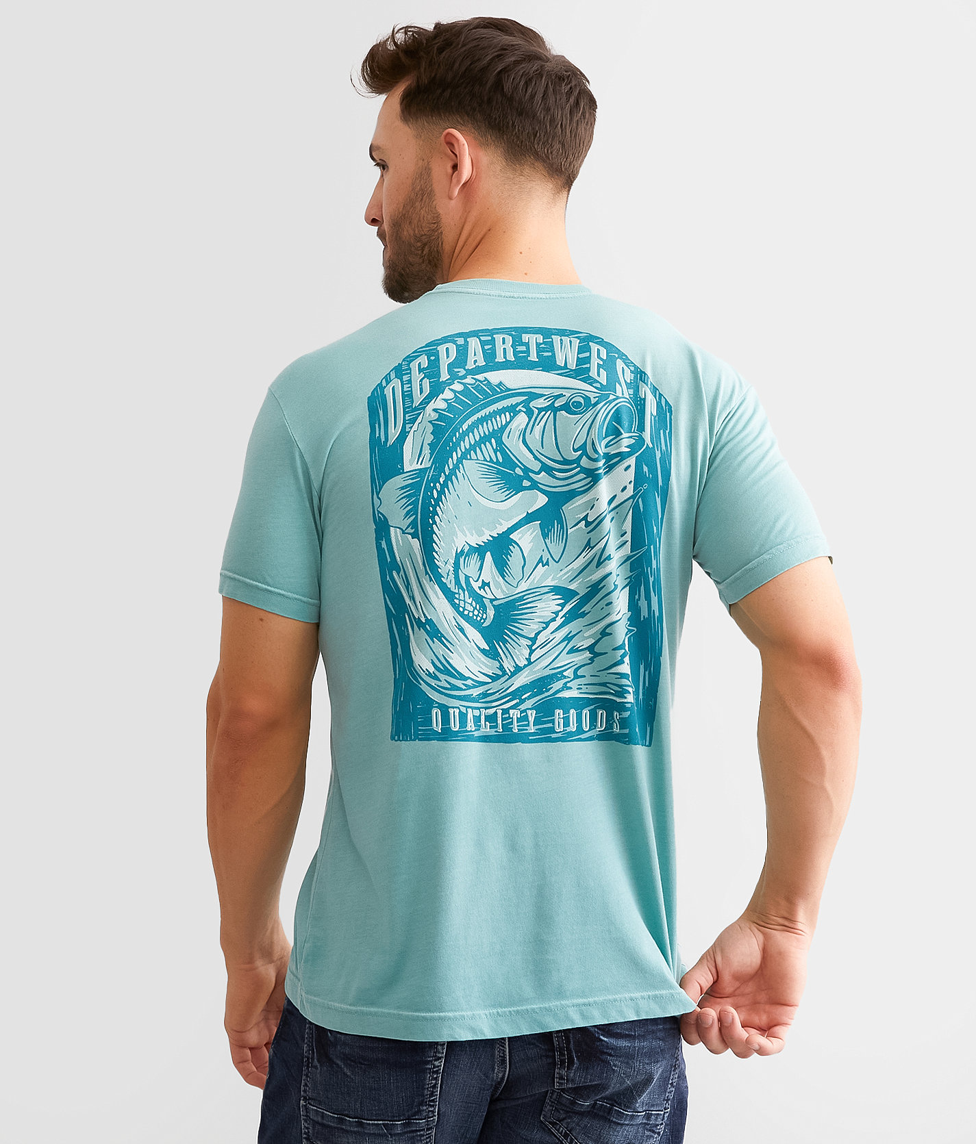 Departwest Bass Jump T-Shirt - Men's T-Shirts in Mint Pigment Dye