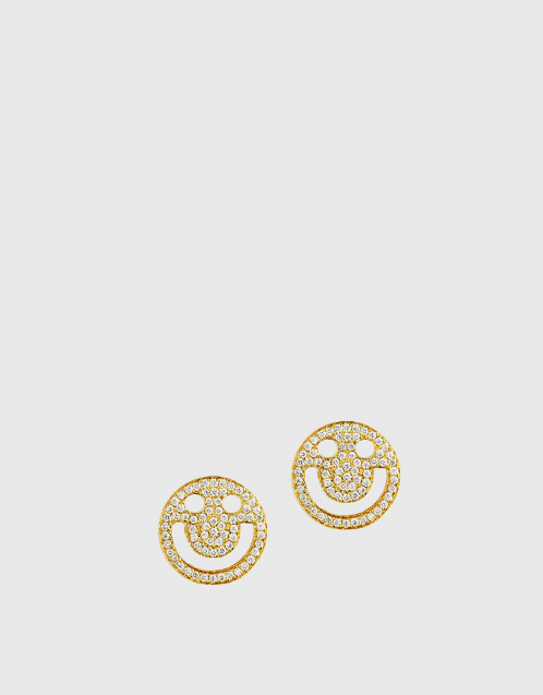 FRIENDS Happy Diamond 18ct Yellow Gold Studs