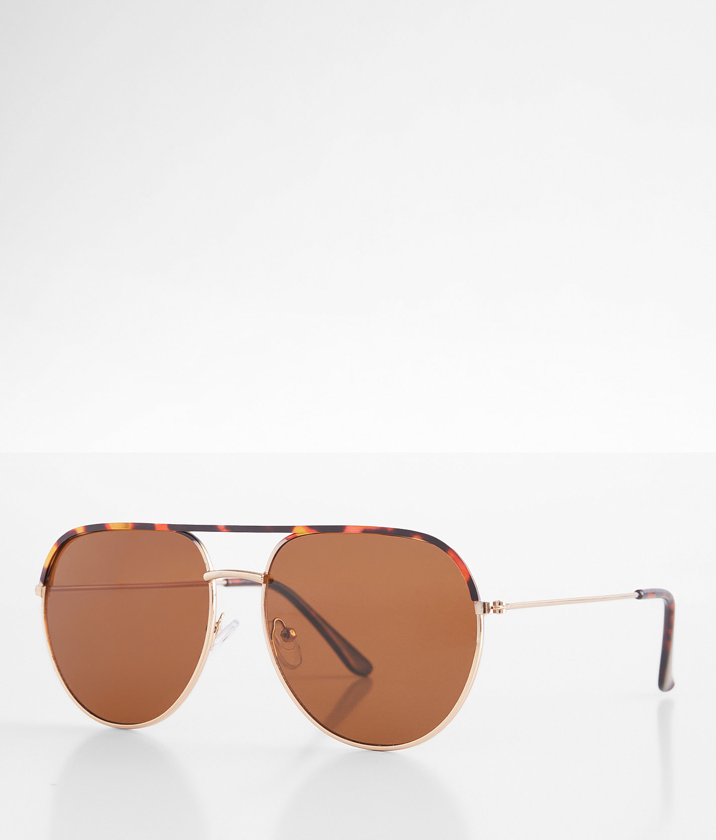 BKE Tort Aviator Sunglasses - Women's Sunglasses & Glasses in Brown Tortoise
