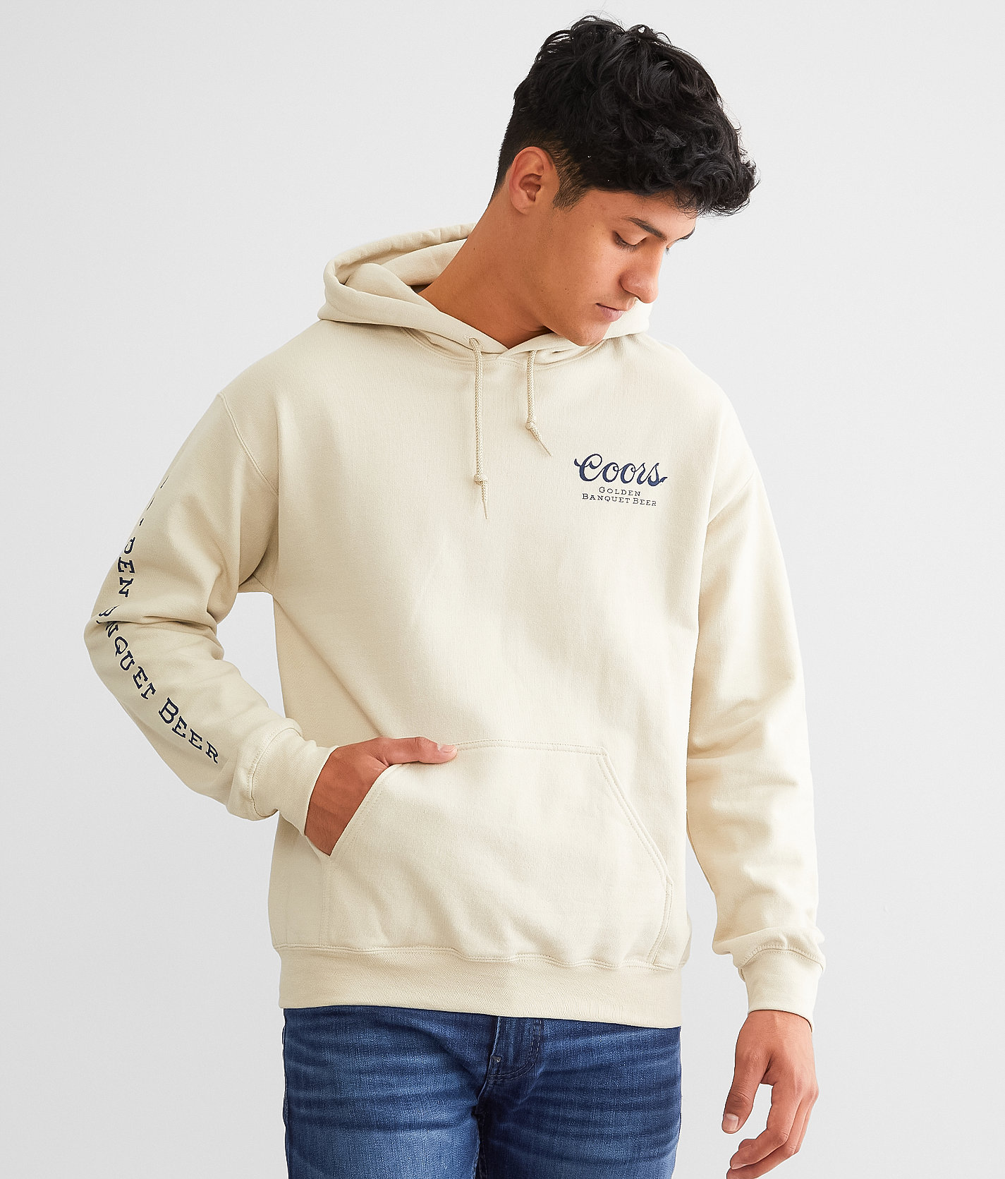 tee luv Coors® Golden Banquet Hooded Sweatshirt - Men's Sweatshirts in Sand