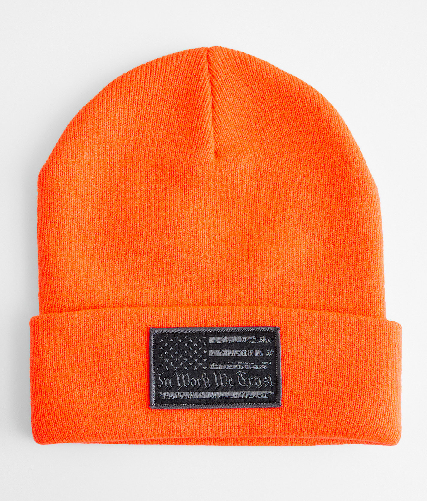 Howitzer In Work We Trust Beanie - Men's Hats in Neon Orange