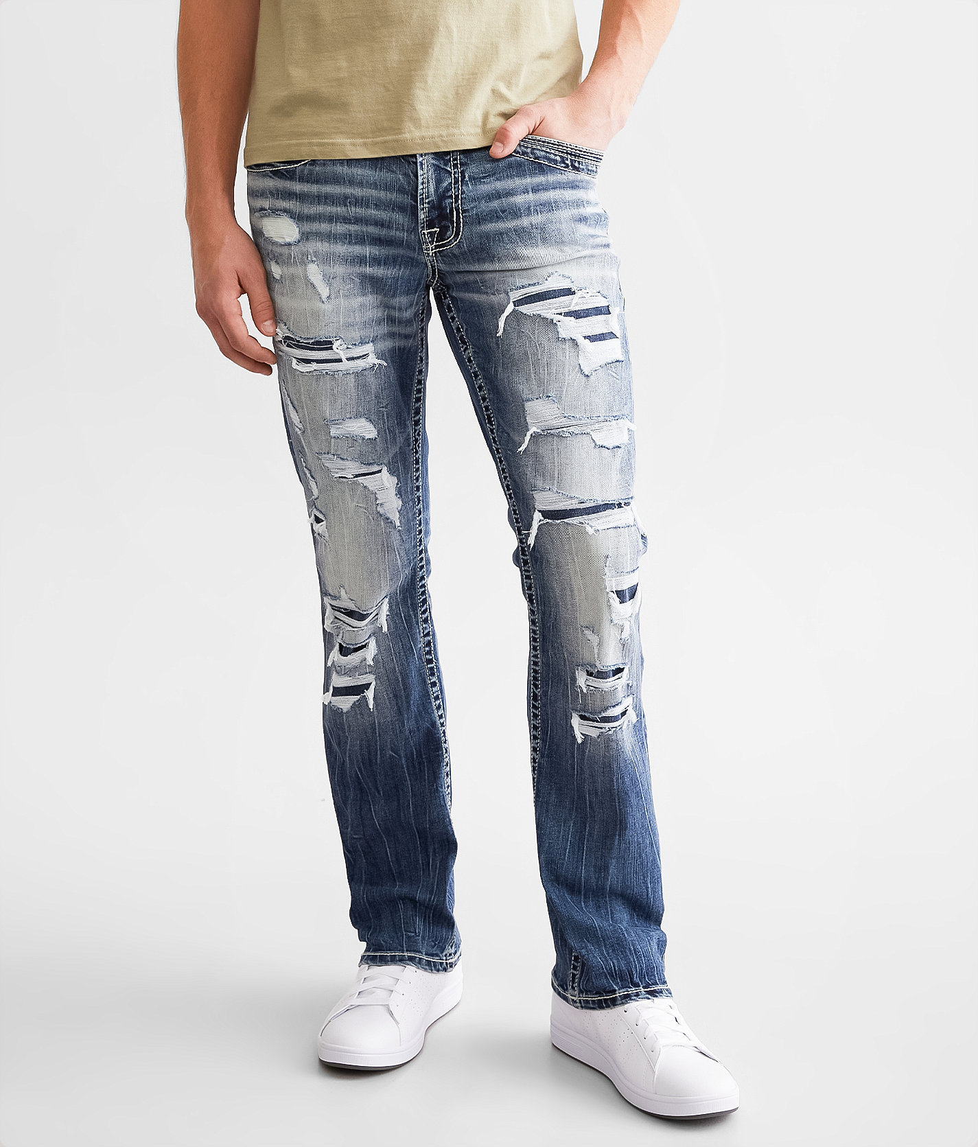 Salvage Mayhem Straight Stretch Jean - Men's Jeans in Ymittos