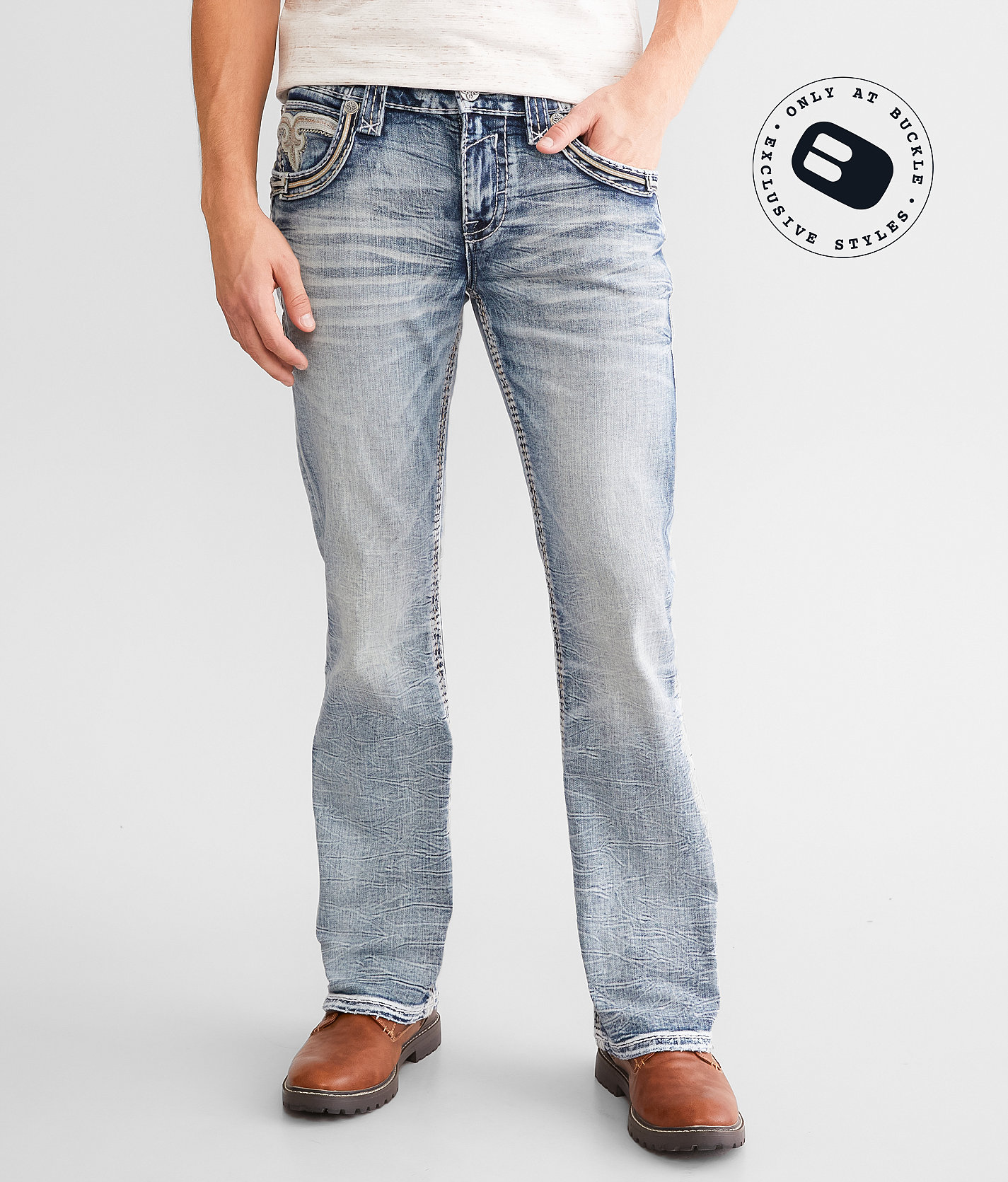 Rock Revival Ashton Slim Boot Stretch Jean - Men's Jeans in Ashton SB200