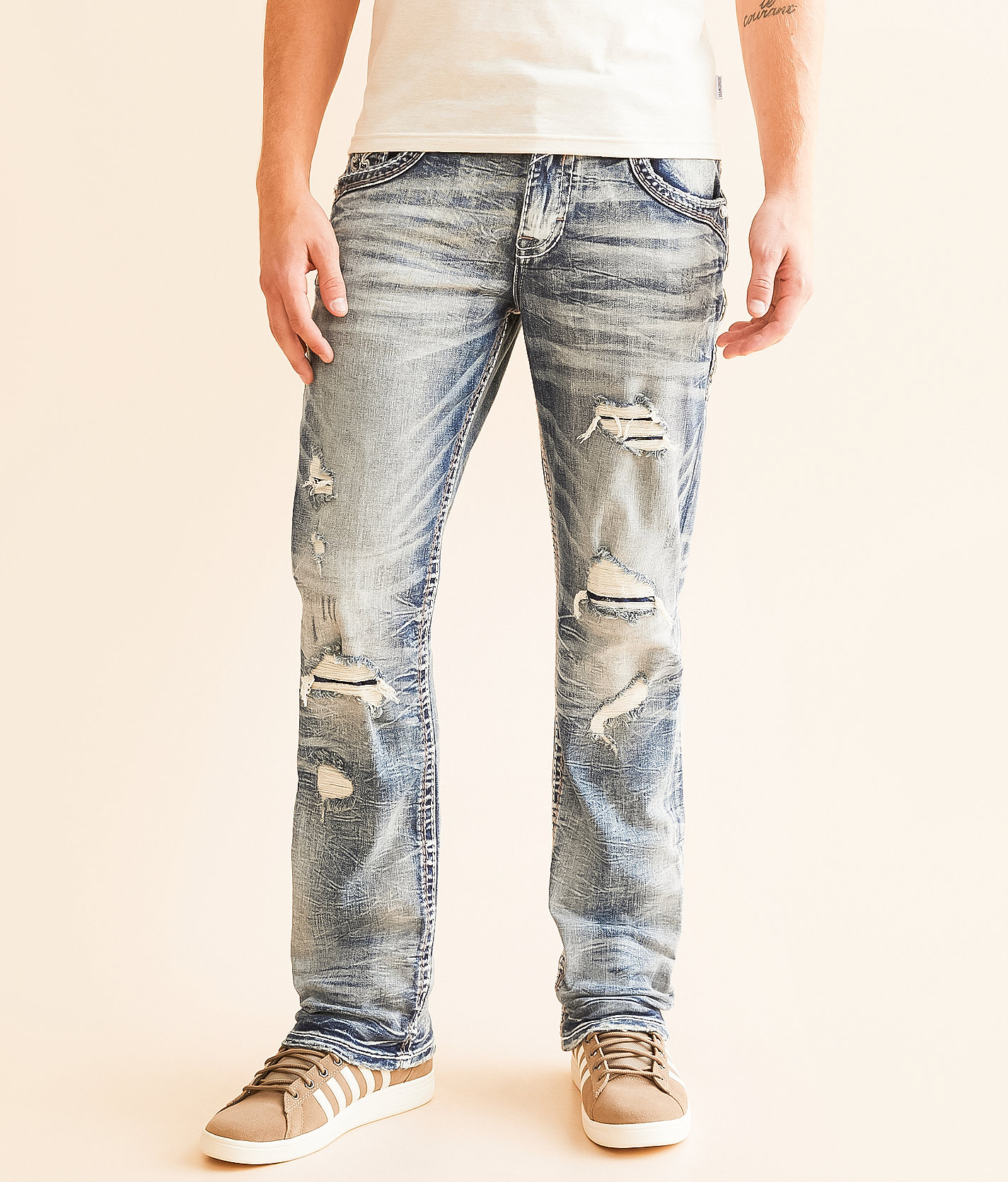 Rock Revival Leonel Straight Stretch Jean - Men's Jeans in Leonel J200