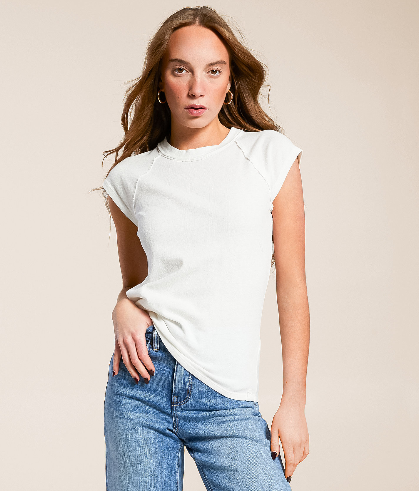 Free People Riley T-Shirt - Women's T-Shirts in Optic White