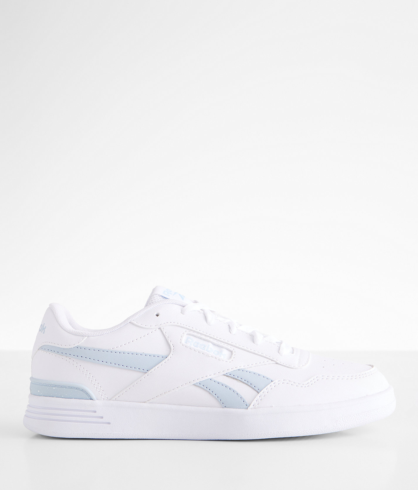 Reebok® Court Advance Clip Leather Sneaker - Women's Shoes in Ftwwht Palblu Ftwwht