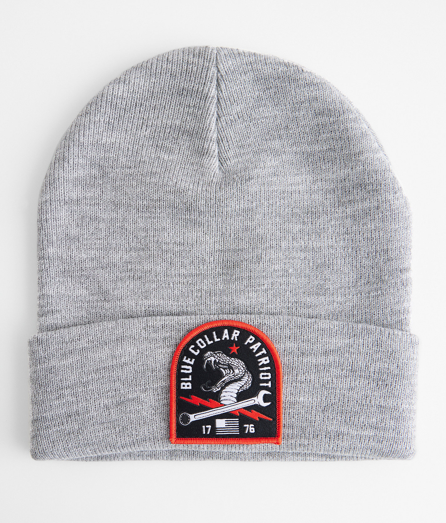 Howitzer Blue Collar Patriot Beanie - Men's Hats in Heather Grey