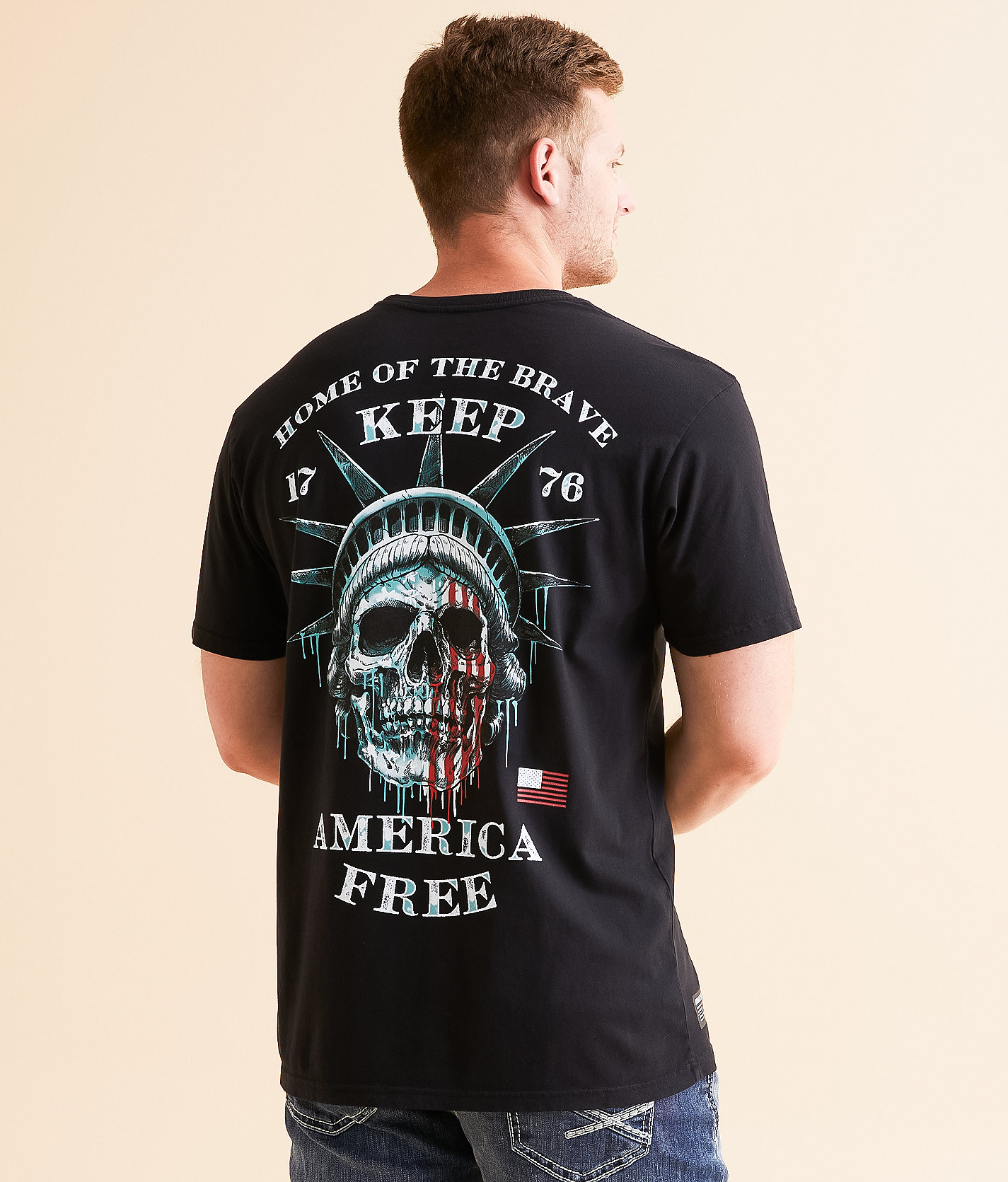 Howitzer Liberty Skull T-Shirt - Men's T-Shirts in Black
