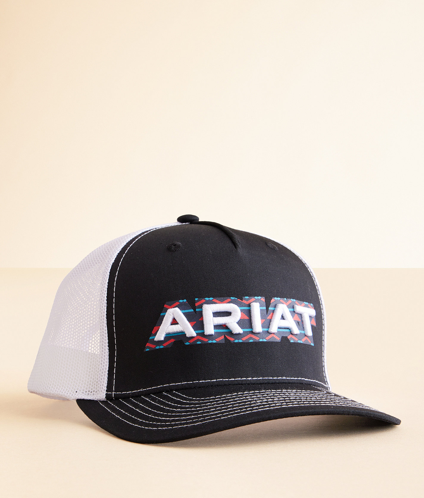 Ariat Southwestern Trucker Hat - Men's Hats in Black