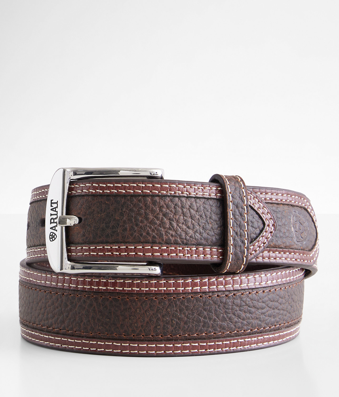 Ariat Rowdy Leather Belt - Men's Belts in Diesel Brown