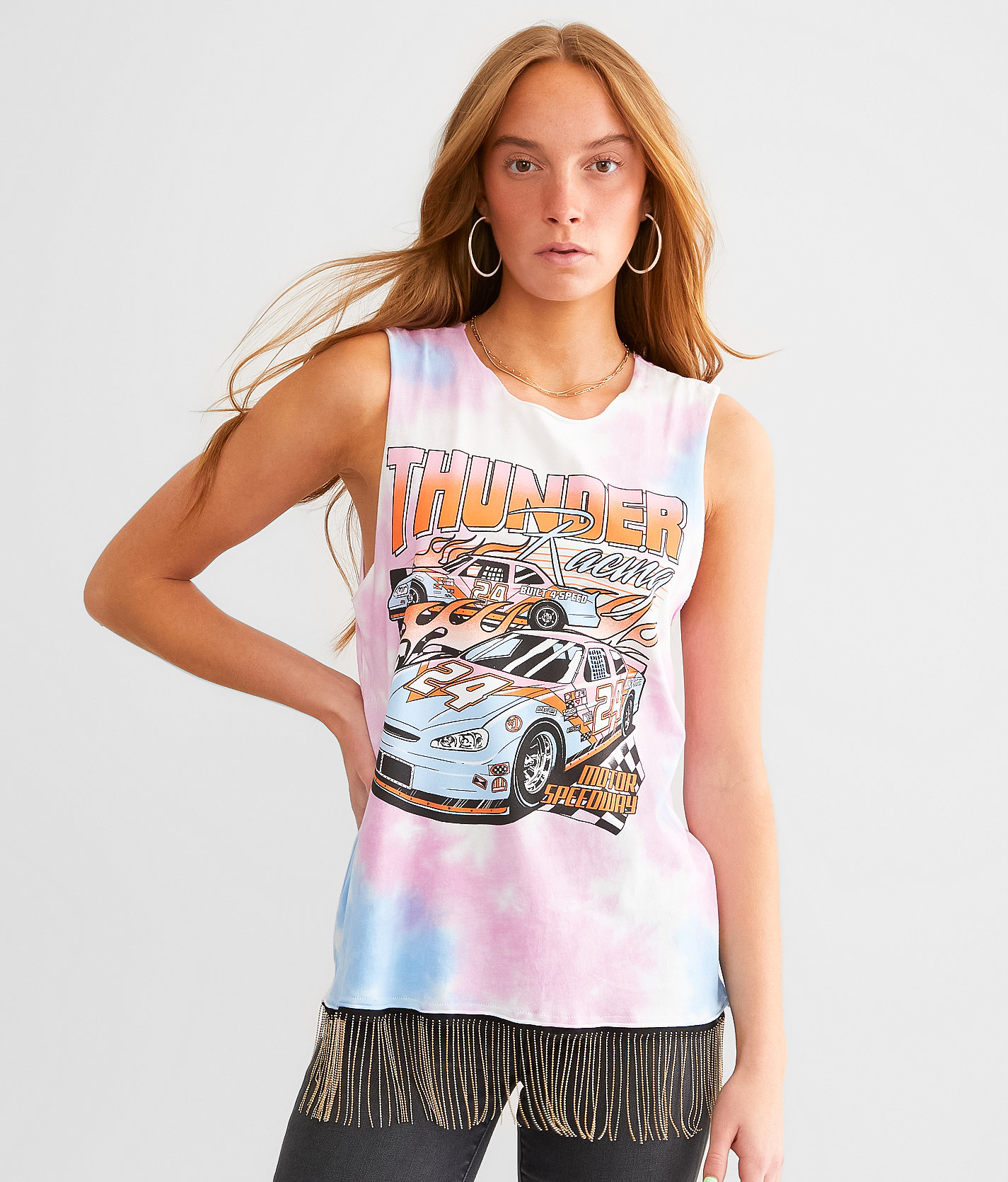 American Highway Thunder Racing Tank Top - Women's Tank Tops in Cerulean Wash