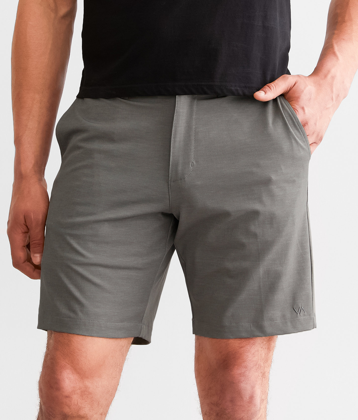RVCA Back In Hybrid Stretch Walkshort - Men's Shorts in Athletic Heather