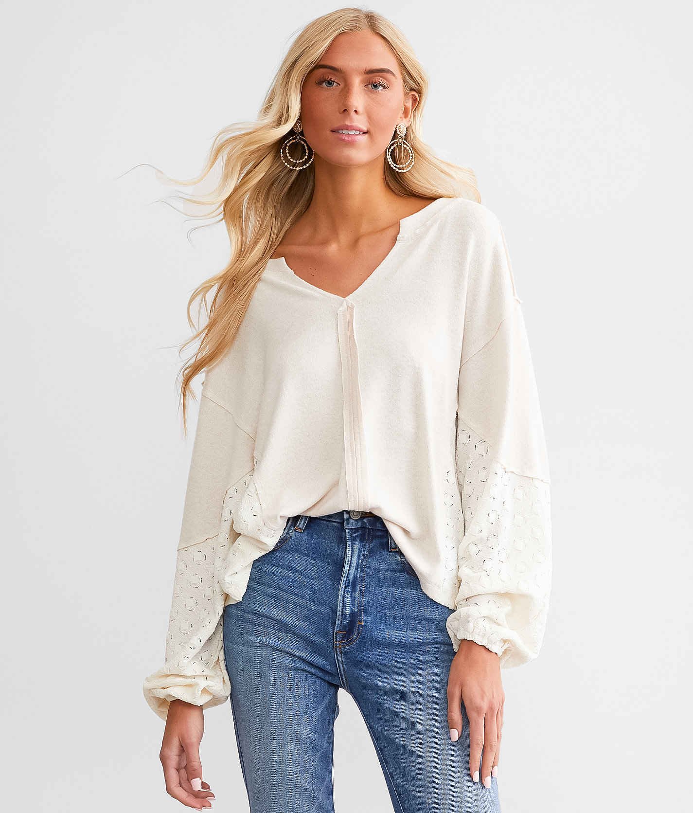 Daytrip Pieced Top - Women's Shirts & Blouses in Cream