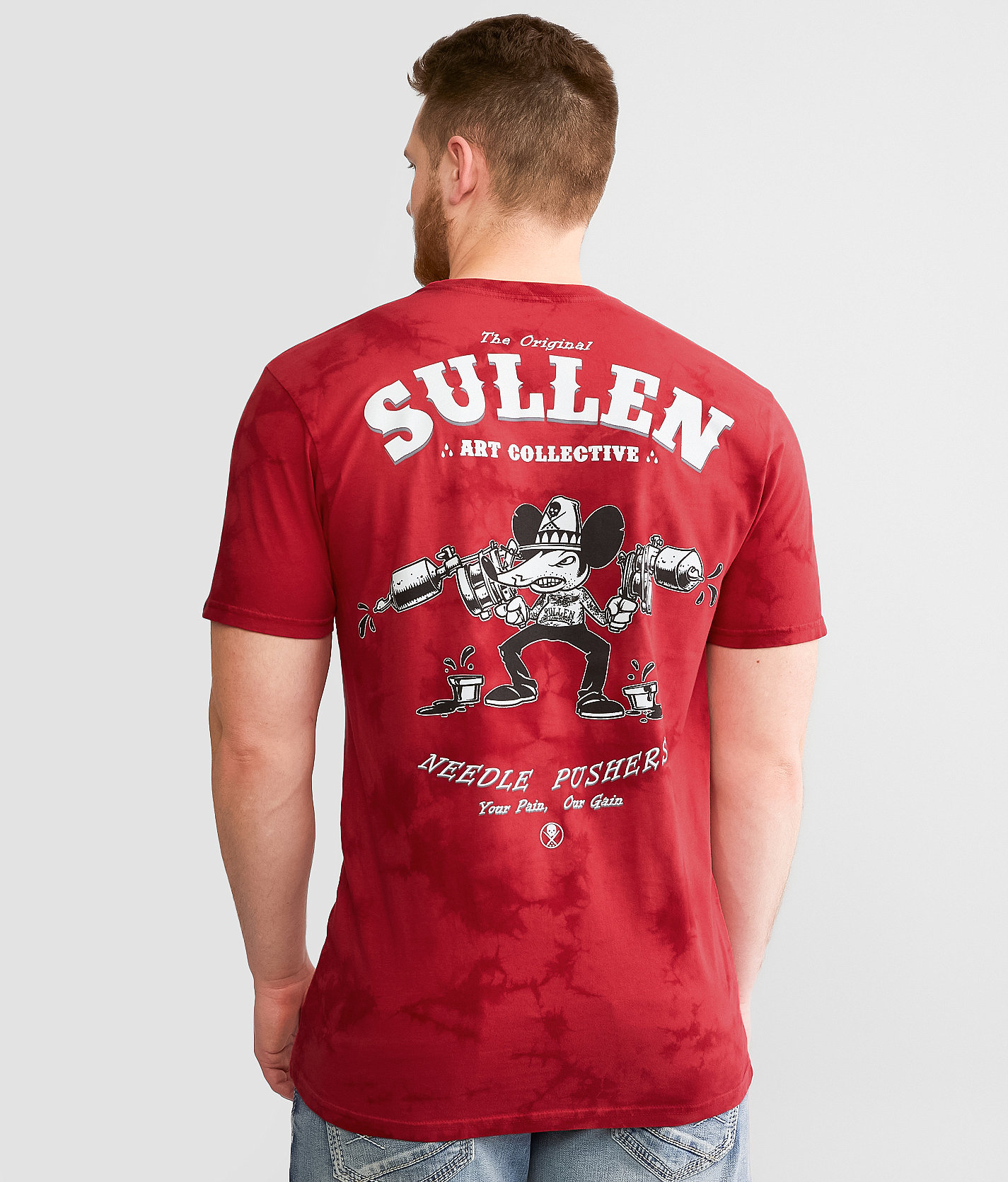 Sullen Gun Slinger T-Shirt - Men's T-Shirts in Hibiscus Crystal Wash