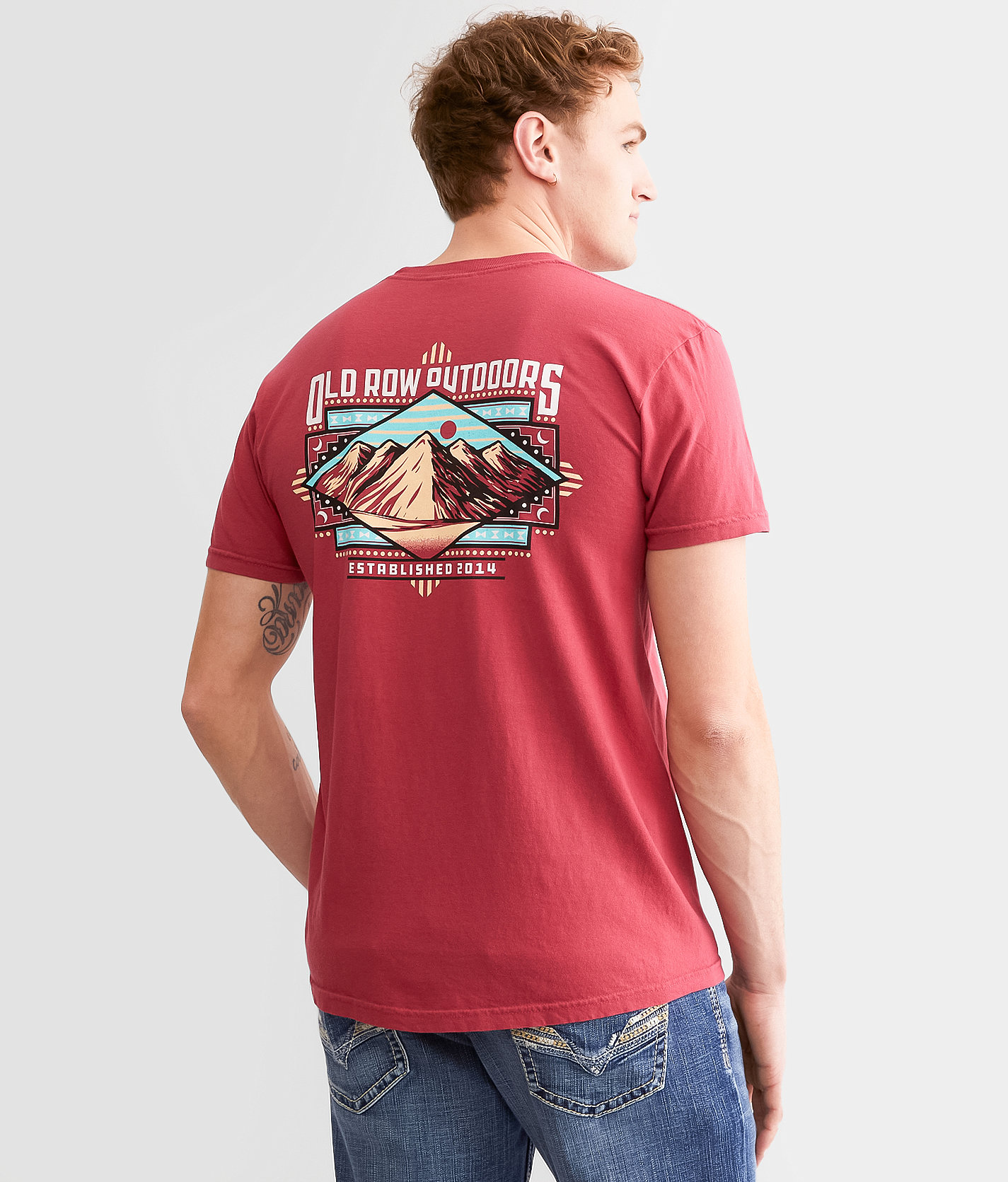 Old Row Outdoors T-Shirt - Men's T-Shirts in Chili