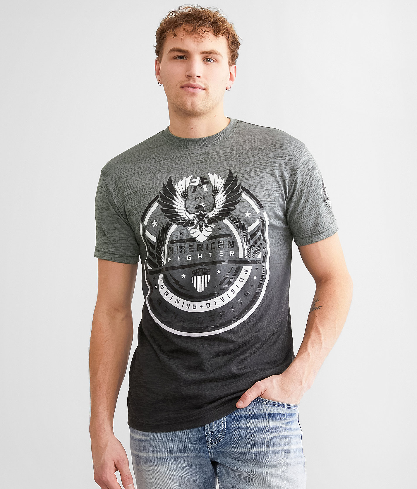 American Fighter Millerton T-Shirt - Men's T-Shirts in Sage Dark Sage