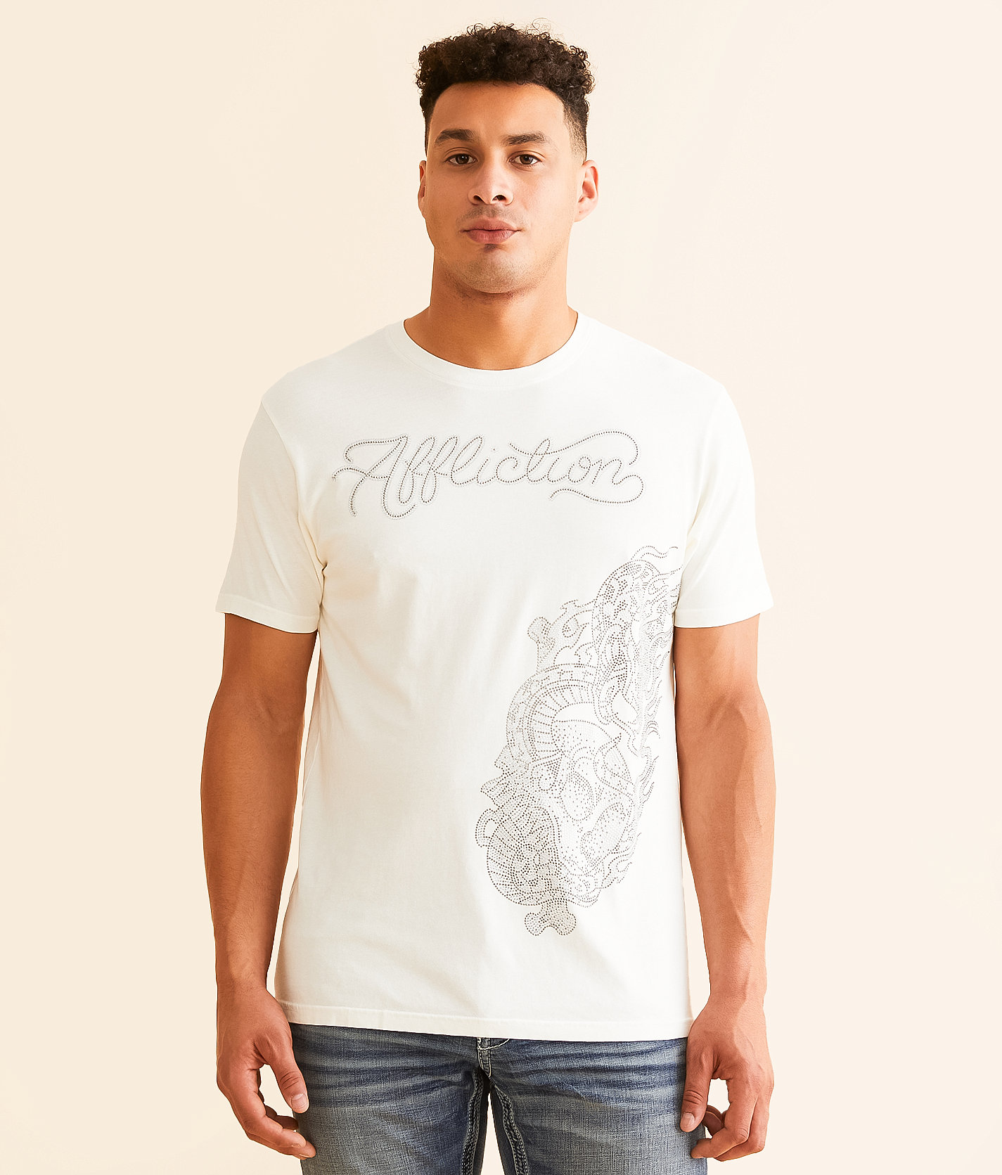 Affliction Velvet Sky T-Shirt - Men's T-Shirts in Antique White
