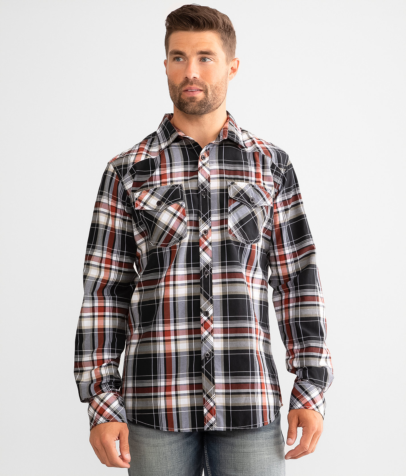 Reclaim Plaid Athletic Shirt - Men's Shirts in Black Auburn