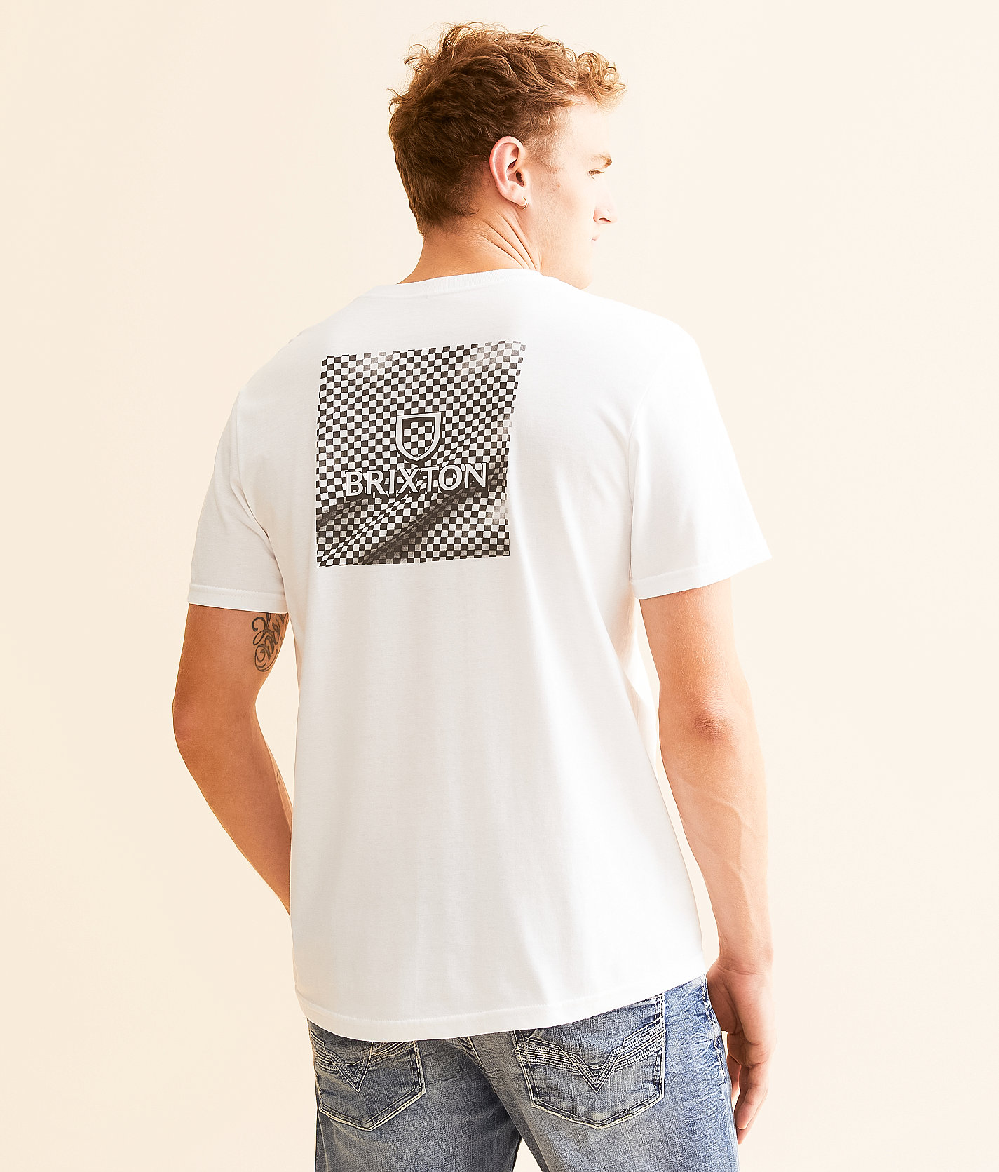 Brixton Alpha Square T-Shirt - Men's T-Shirts in White Black White