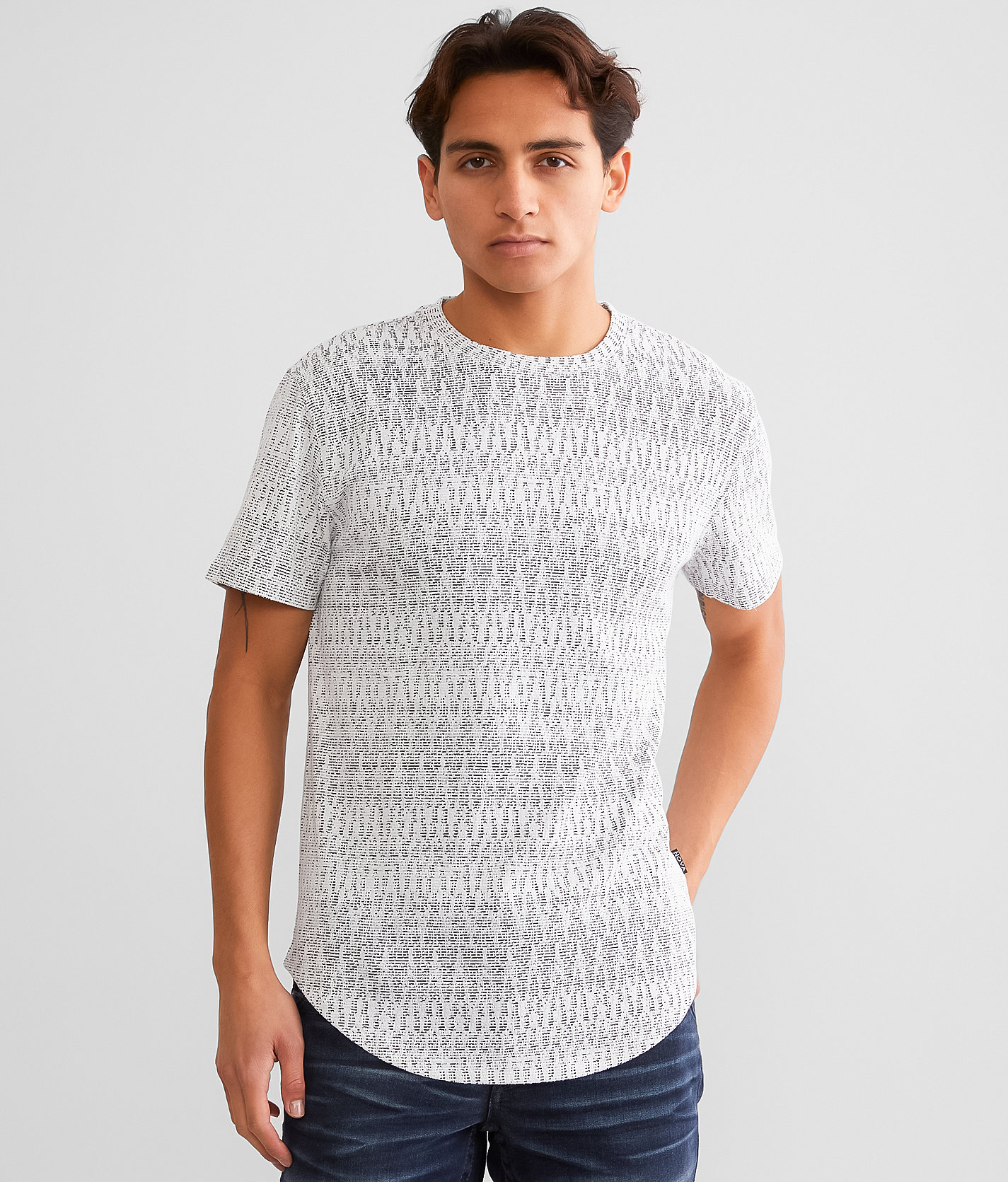 Nova Industries Textured T-Shirt - Men's T-Shirts in White Black