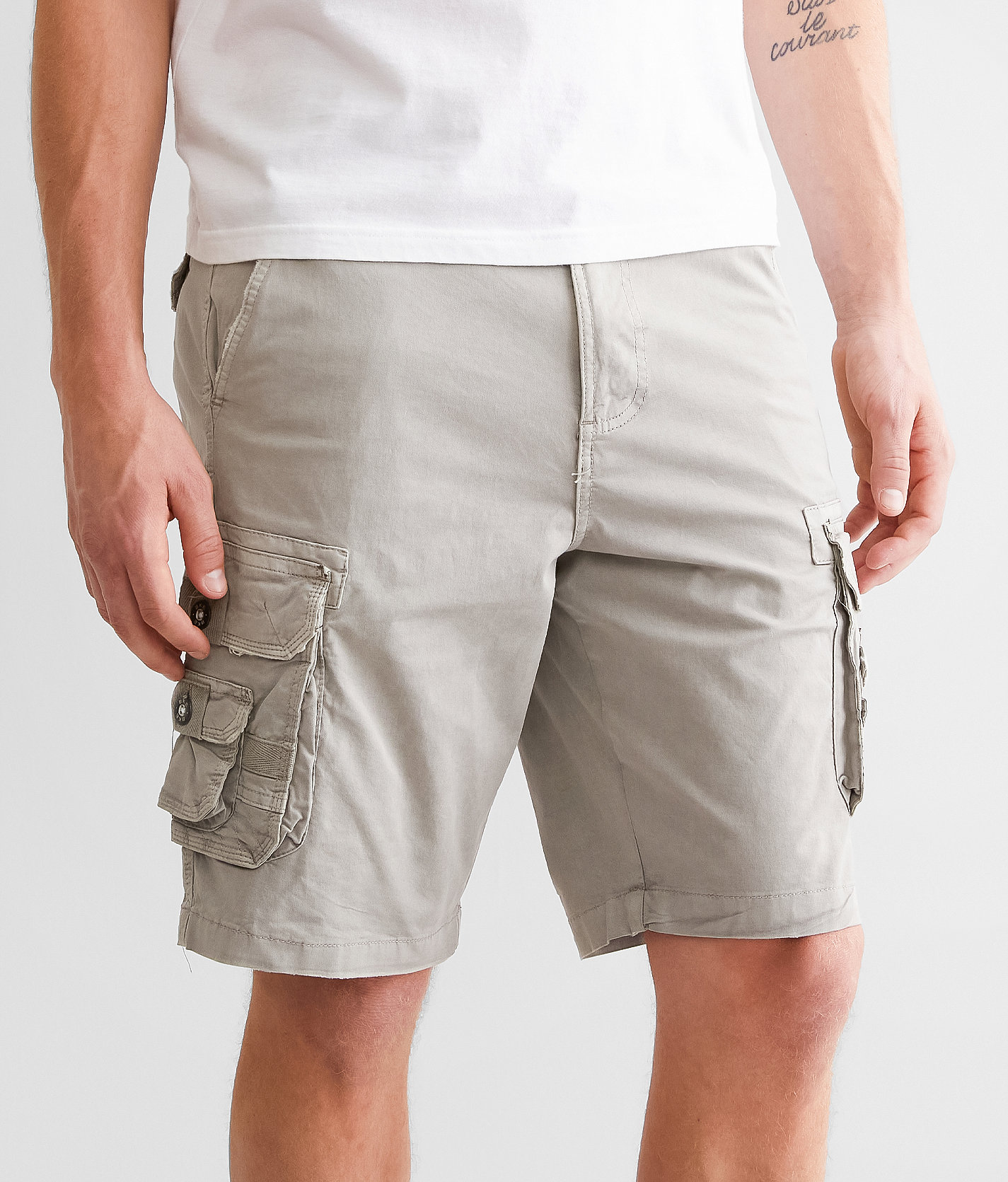 BKE Jerry Cargo Stretch Short - Men's Shorts in Grey