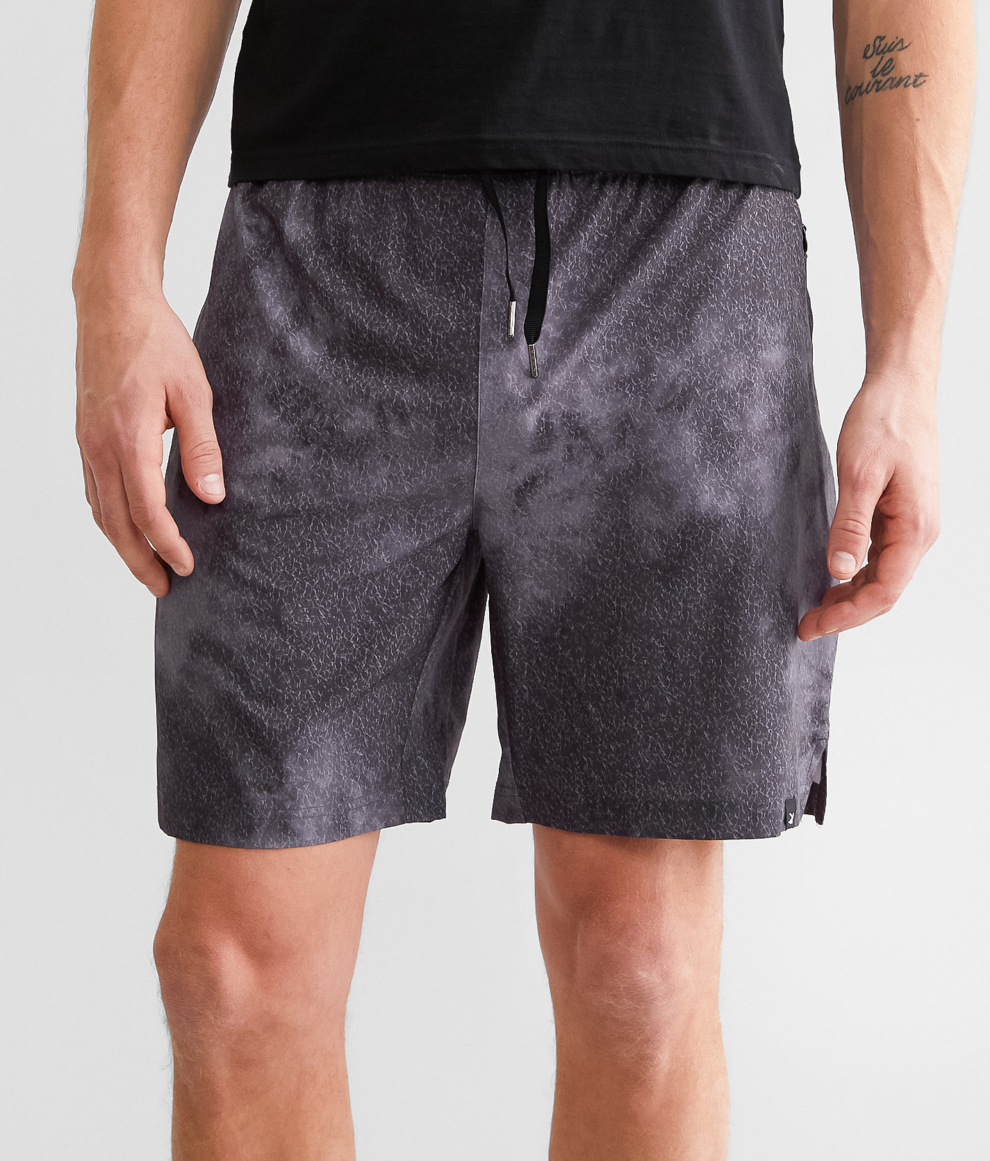Glyder Acadia Active Stretch Short - Men's Shorts in Smoke Grey Water Dye