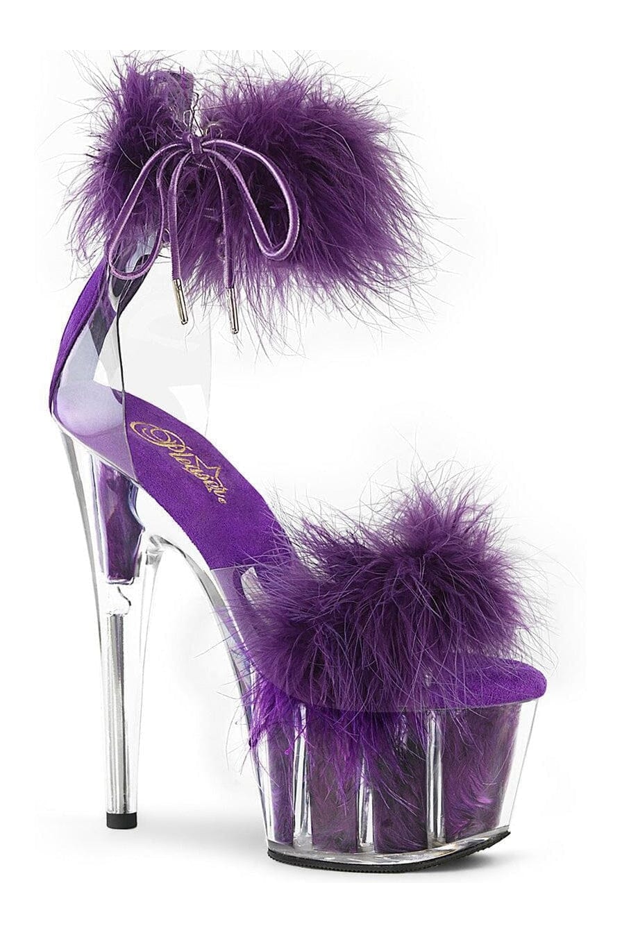 ADORE-724F Clear Marabou Sandal