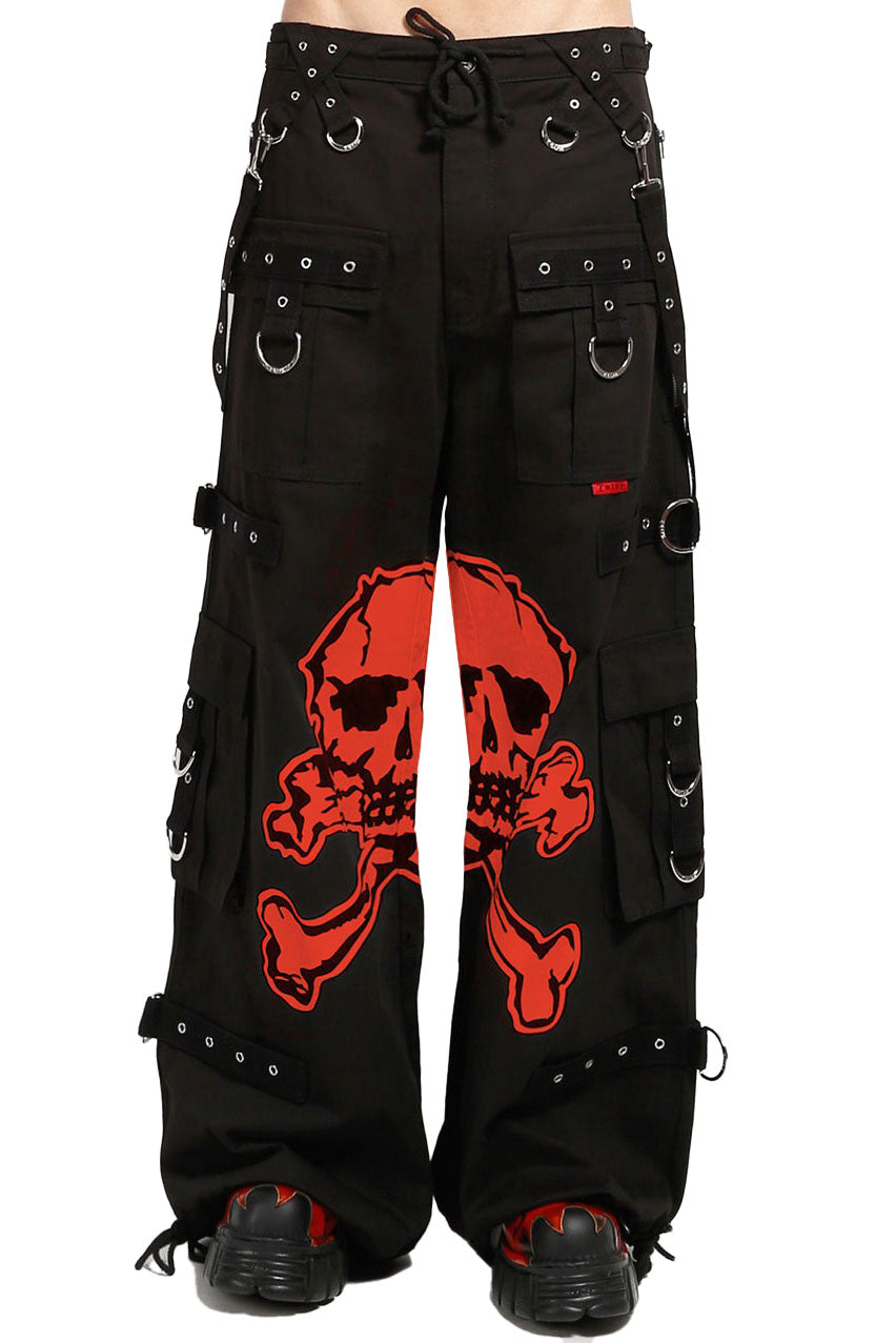 Tripp NYC Mega Skull Pants [BLACK/RED]