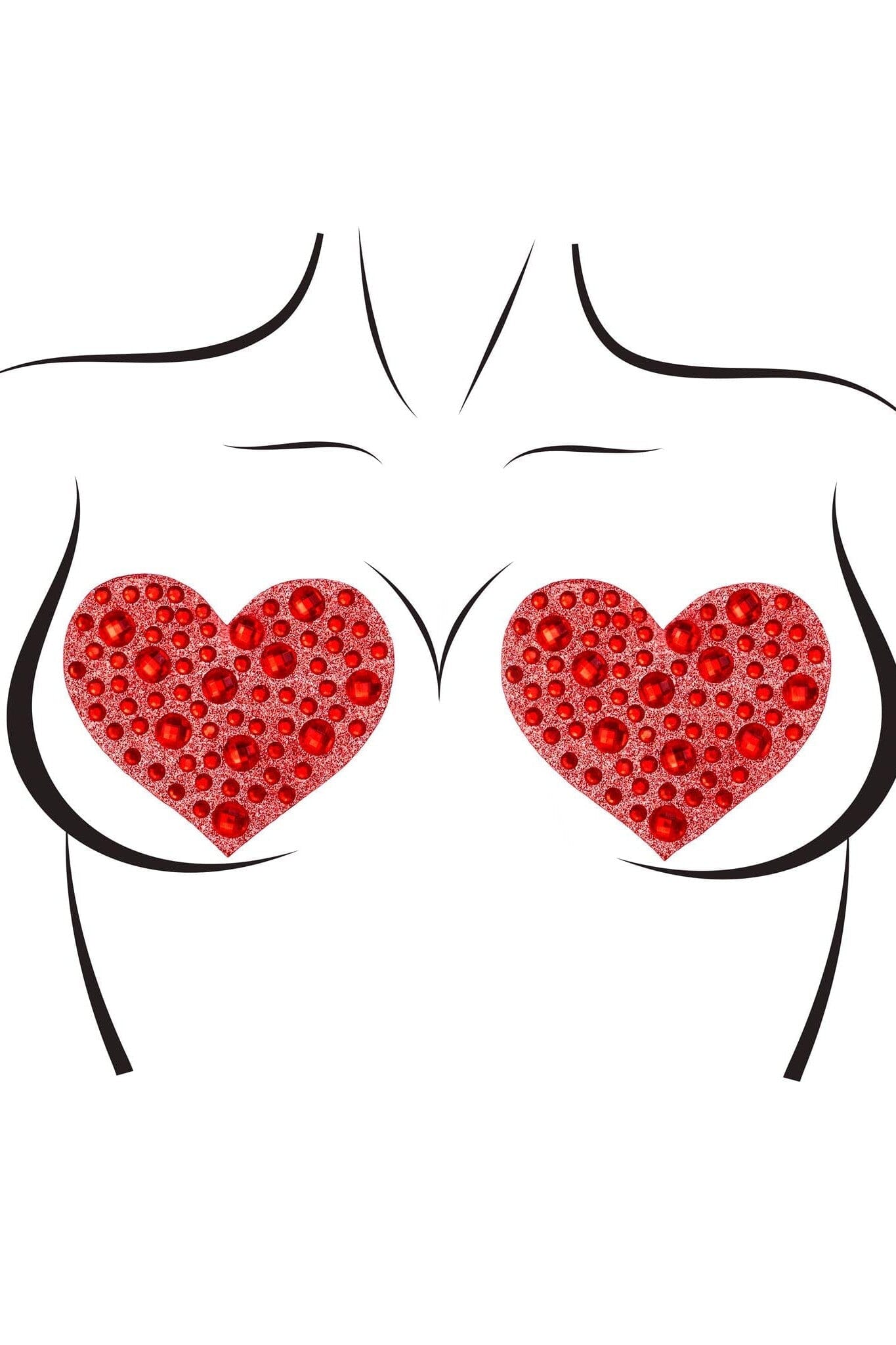 Amore Adhesive Nipple Jewel Stickers