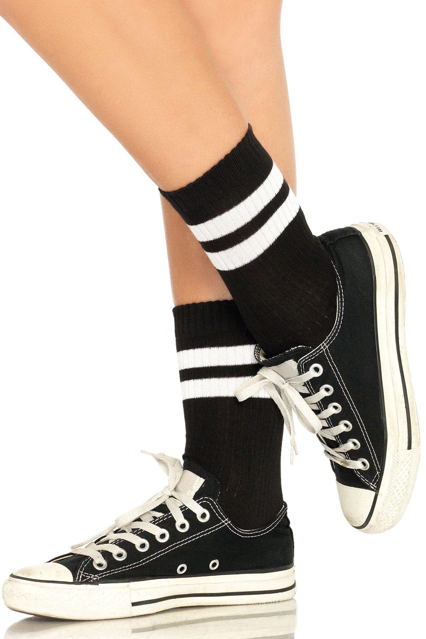 Athletic Striped Ankle Socks