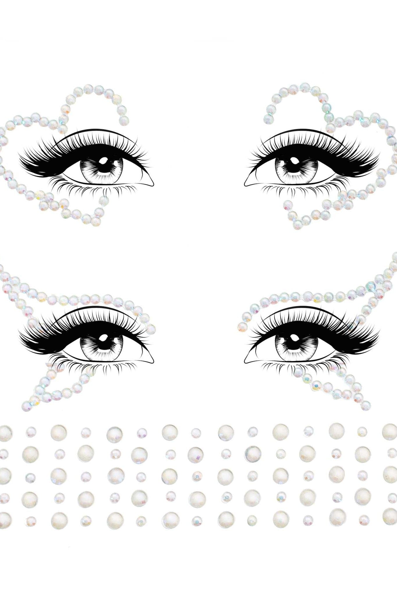 Ayla Adhesive Glow In The Dark Face Jewel Sticker