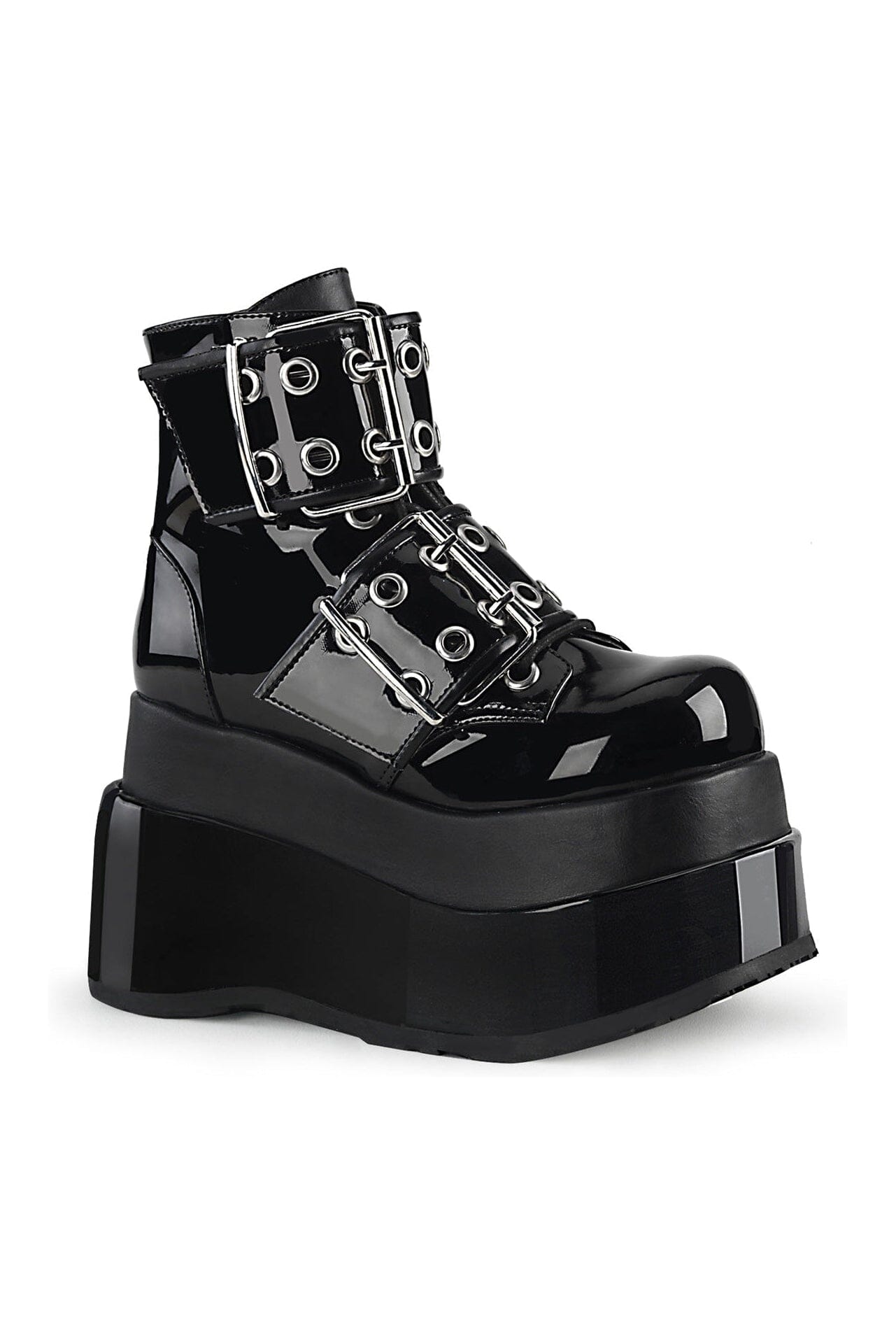 BEAR-104 Black Vegan Leather Ankle Boot