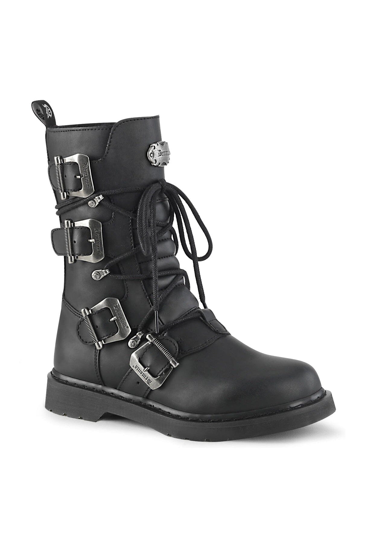 BOLT-265 Black Vegan Leather Knee Boot