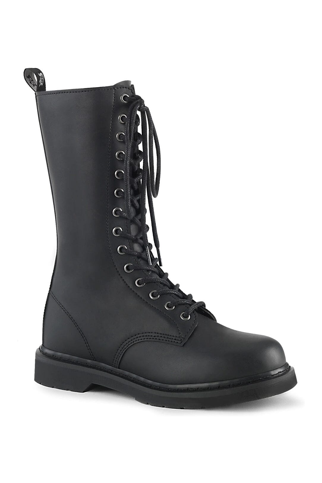 BOLT-300 Black Vegan Leather Knee Boot