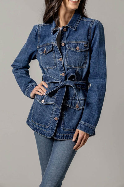 Kimes Ranch Womens Becca Denim Antique Wash Cotton Blend Cotton Jacket