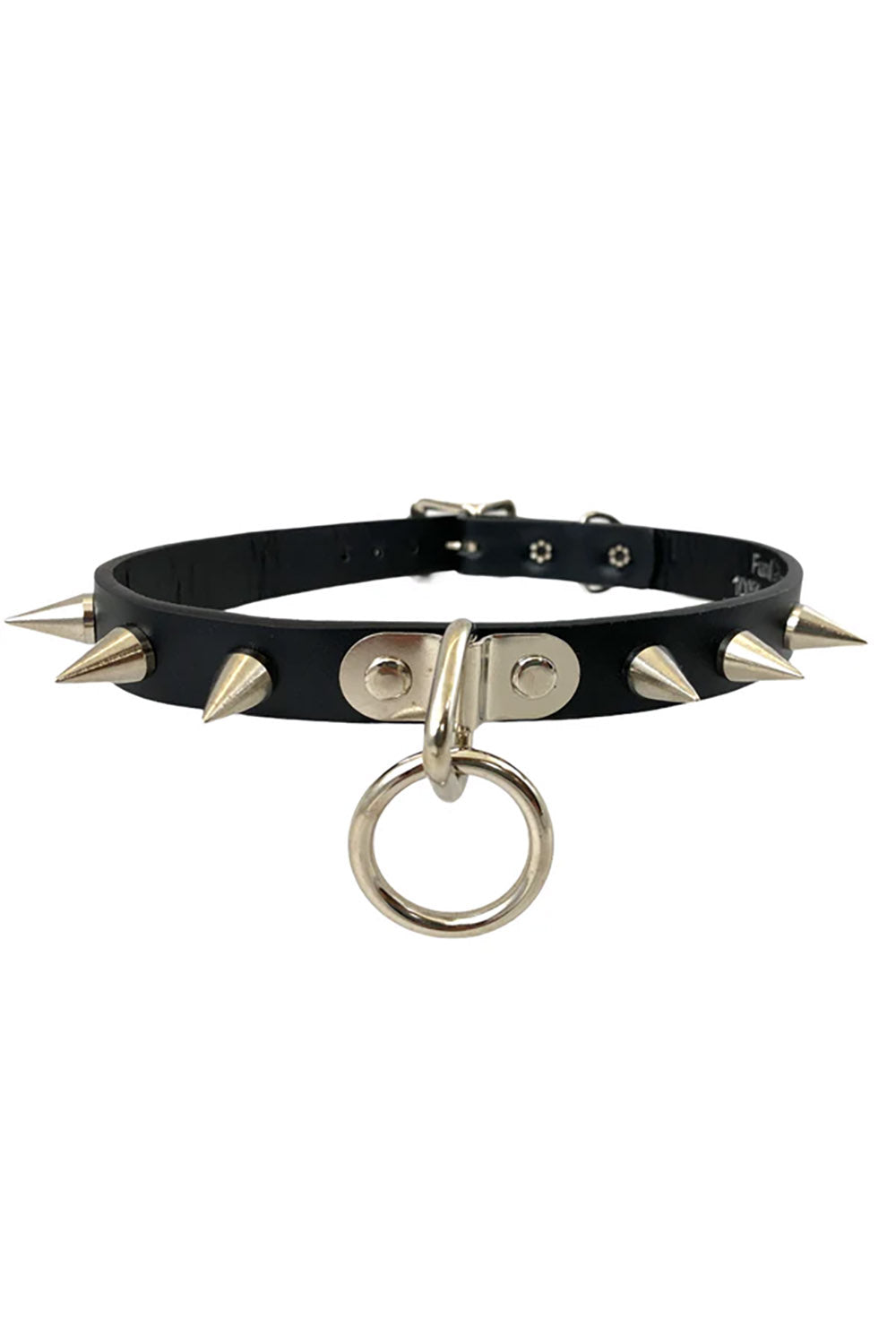 Vegan Leather Spiked Choker [BLACK]