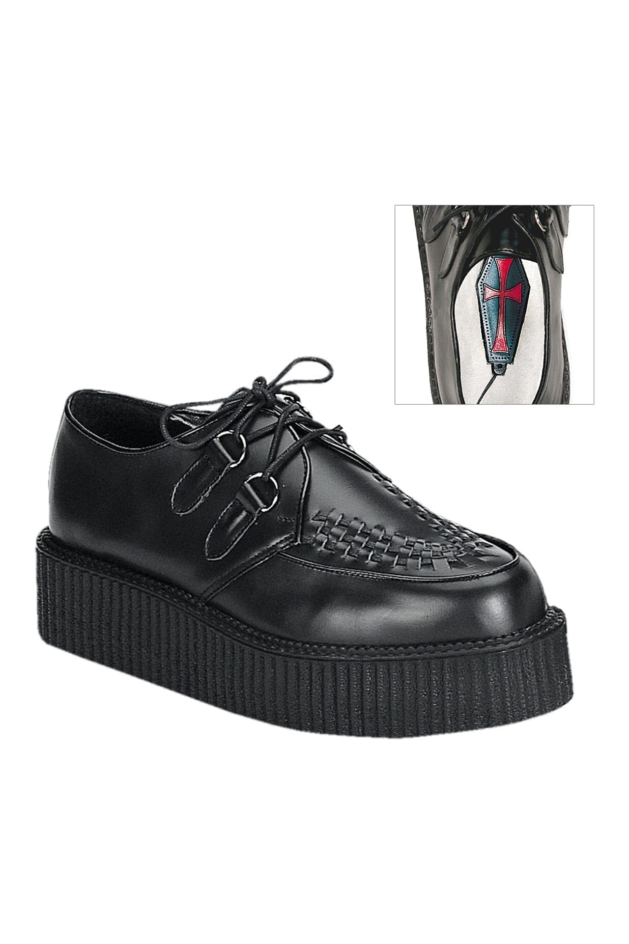 CREEPER-402 Black Leather Creeper