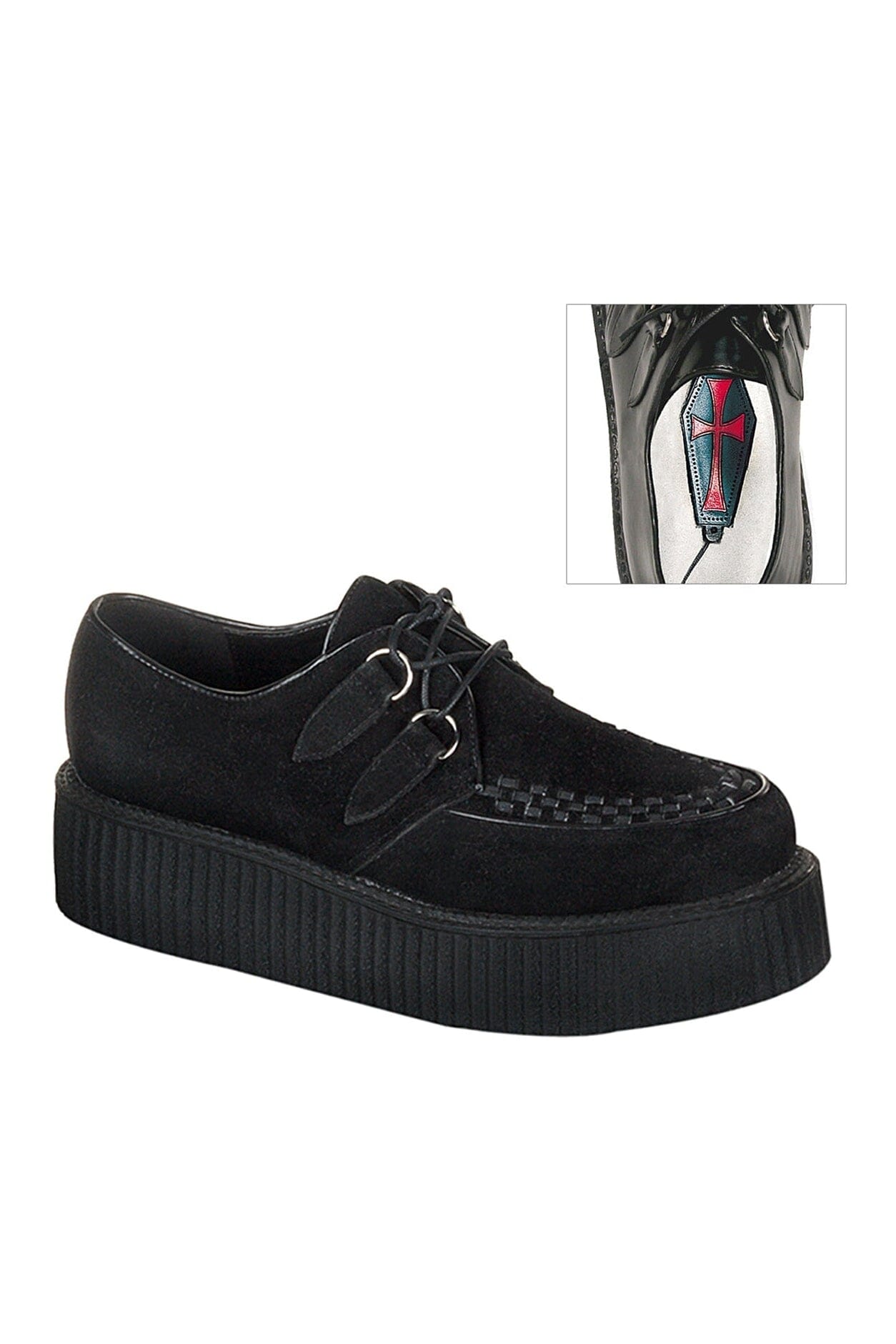 CREEPER-402S Black Suede Leather Creeper