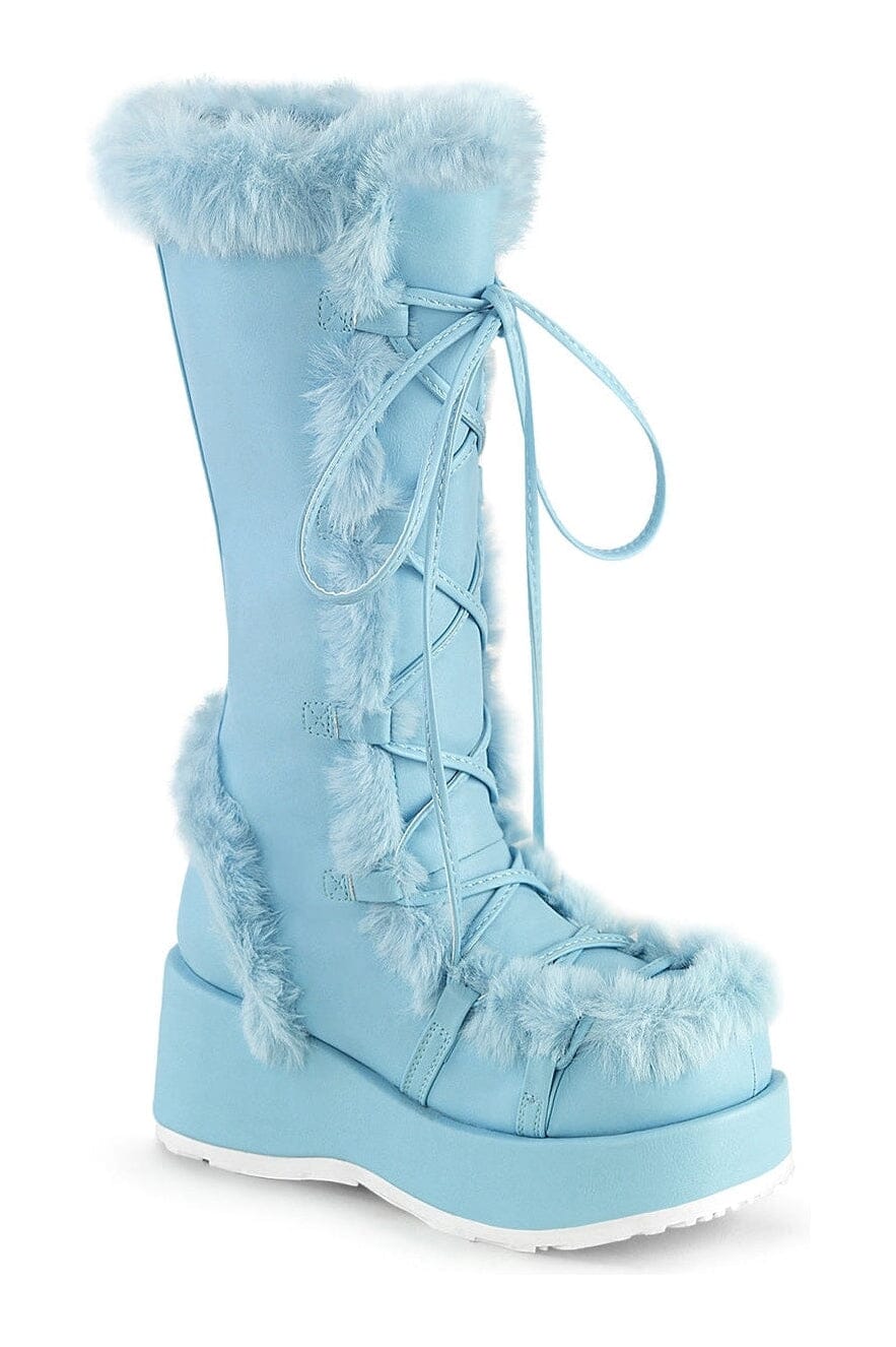 CUBBY-311 Blue Vegan Leather Knee Boot