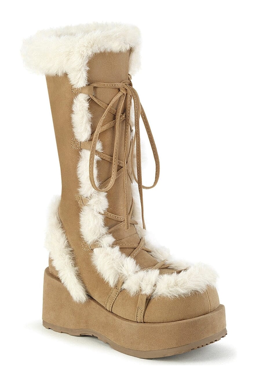 CUBBY-311 Brown Vegan Suede Knee Boot