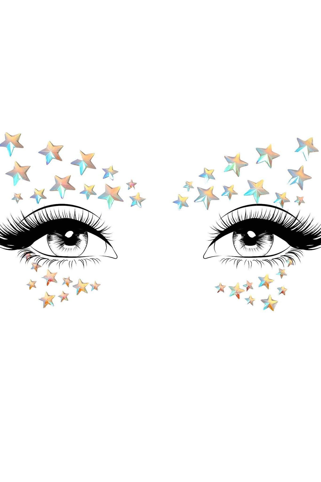 Celeste Adhesive Glow In The Dark Face Jewels Sticker