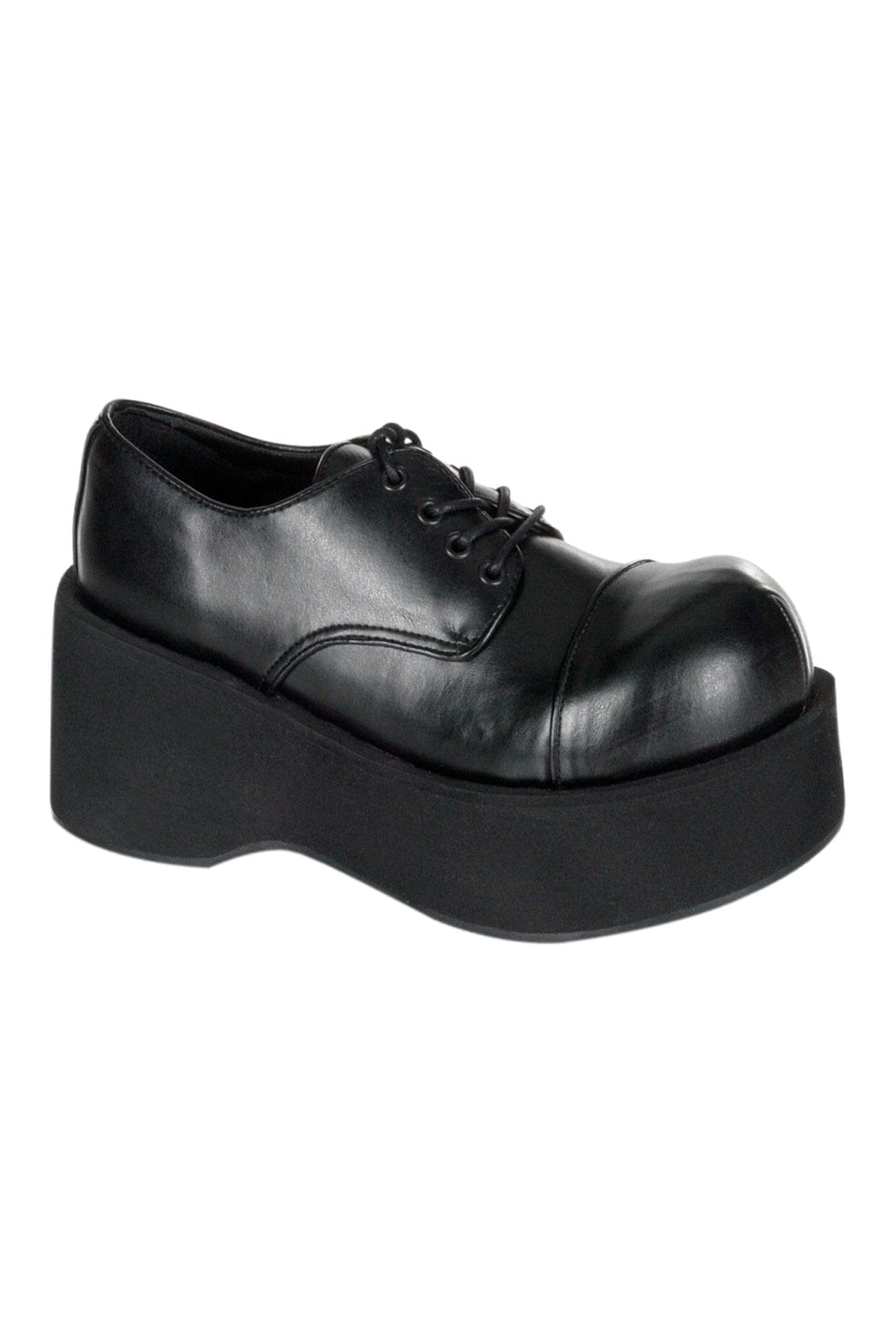 DANK-101 Black Vegan Leather Cyber Shoe