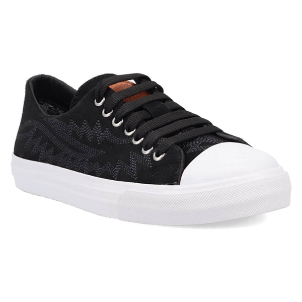 Dingo Womens Campus Black Suede Western Sneakers Shoes