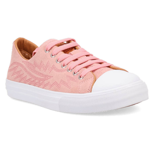 Dingo Womens Campus Pink Suede Western Sneakers Shoes