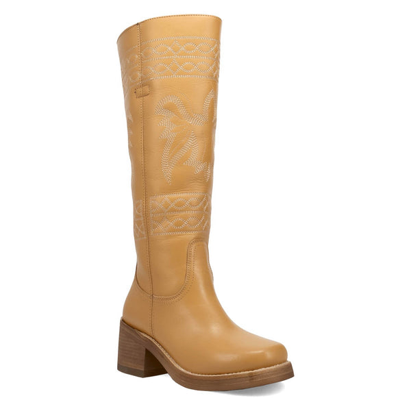 Dingo Womens Avalon Plantain Leather 16in Vintage Fashion Boots