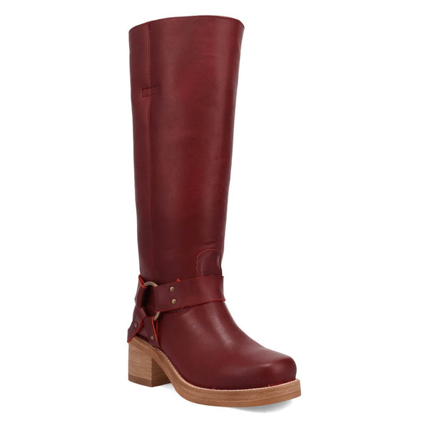 Dingo Womens Casbah Merlot Leather 16in Fashion Boots