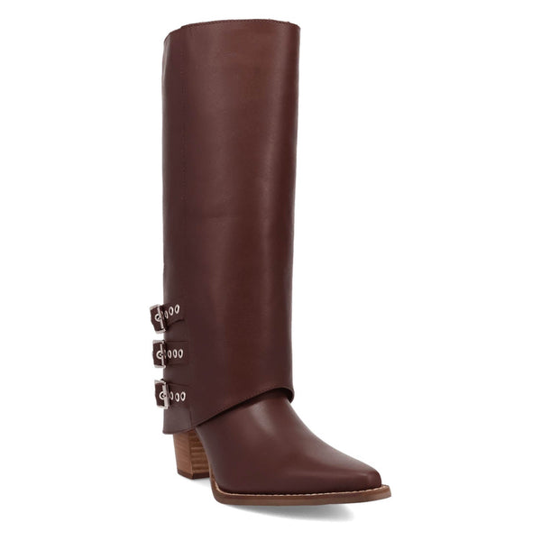 Dingo Womens Urban Cowgirl Brown Leather 15in Fashion Boots