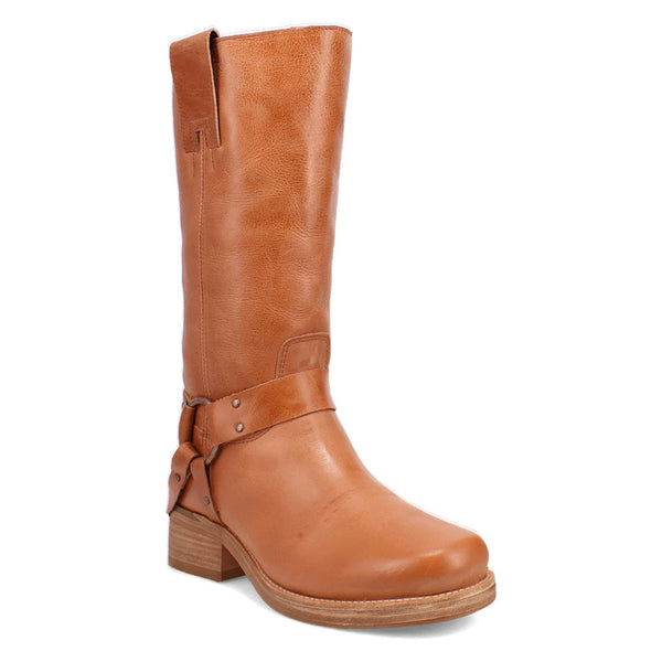 Dingo Mens Rip Tan Leather 14in Motorcycle Boots